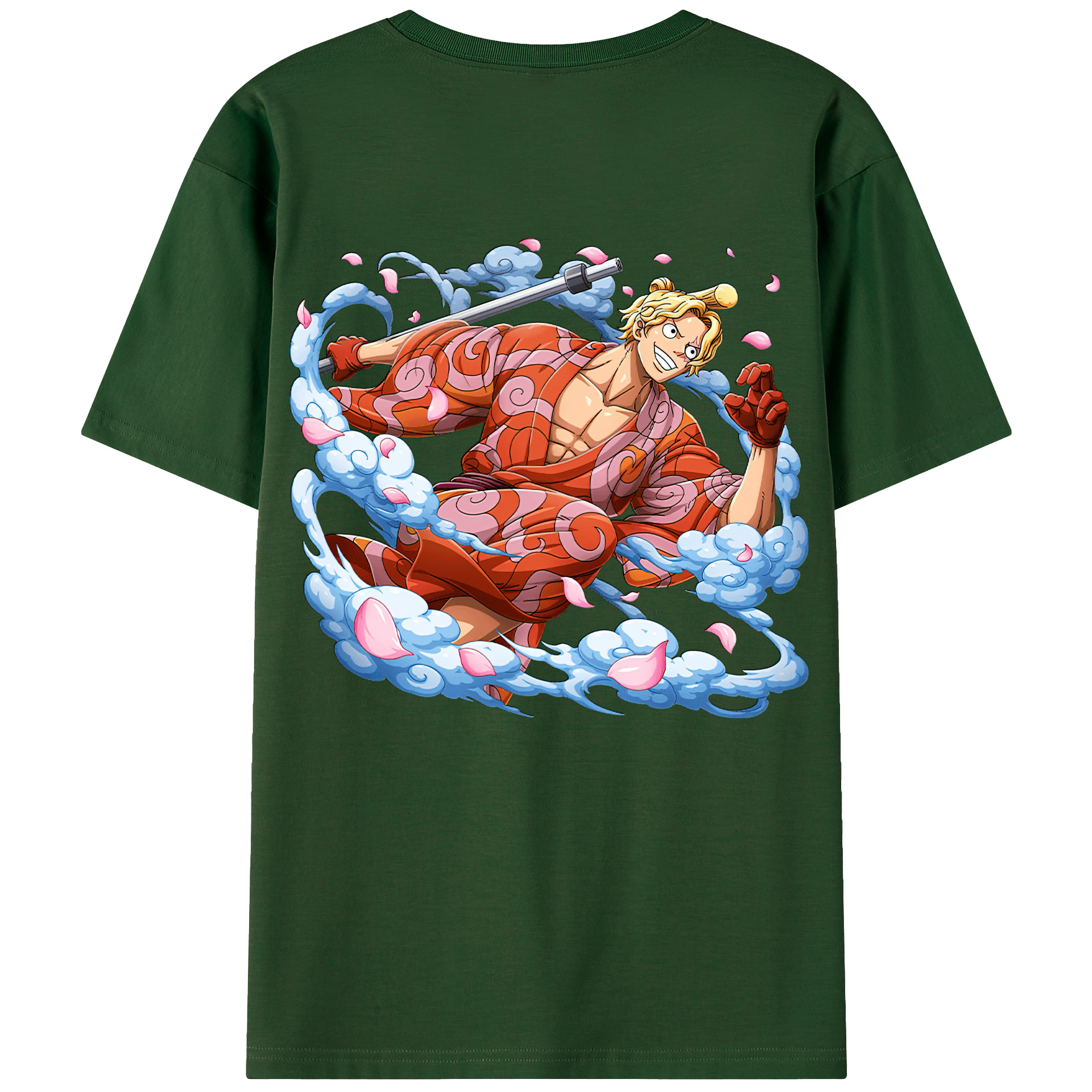 ワンピース サンジ ONE PIECE Sanji 綿100％半袖Tシャツ（背面プリント）